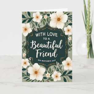 Teal Framed Mothers Day Love Card