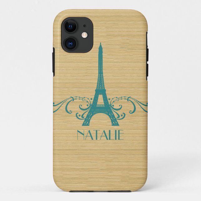Teal French Flourish BT iPhone 5 Case (Back)
