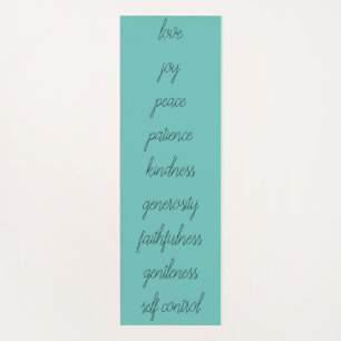 Teal Fruit of the Spirit  Yoga Mat