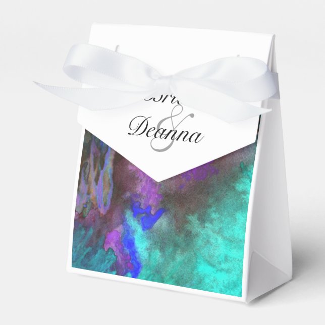 Teal Fusion Favour Box (Front Side)