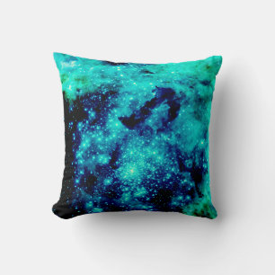 Teal Galaxy Cushion
