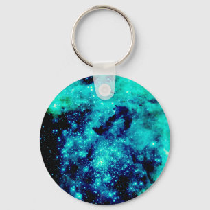 Teal Galaxy Key Ring