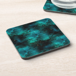 Teal Galaxy Series Design 1 Coaster