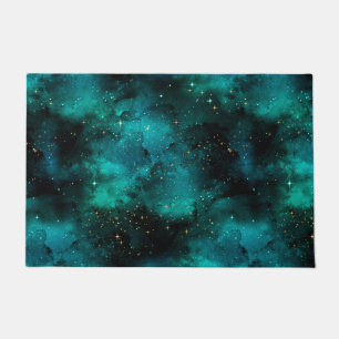 Teal Galaxy Series Design 1 Doormat