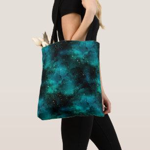 Teal Galaxy Series Design 1 Tote Bag