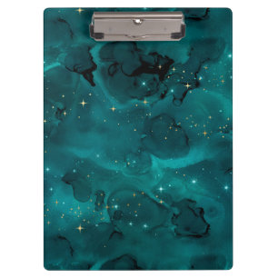 Teal Galaxy Series Design 2 Clipboard
