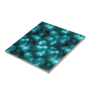 Teal Galaxy Series Design 3 Tile