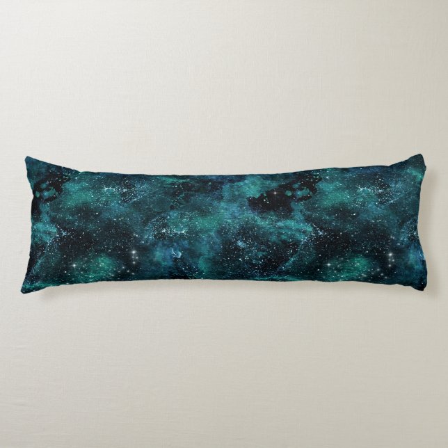 Teal Galaxy Series Design 4 Body Cushion (Front)