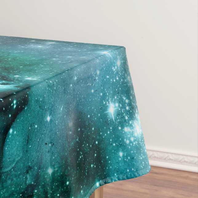 Teal Galaxy Series Design 6  Tablecloth (In Situ)
