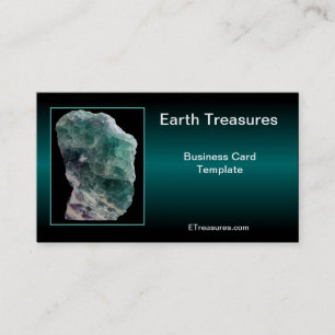 Teal Geode Minerals Agates Crystals Business Card