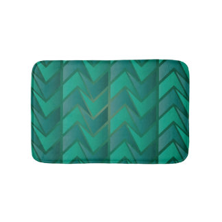 Teal Geometric Bath Mat