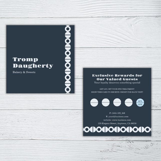 Teal Geometric Loyalty Punch Card (Creator Uploaded)