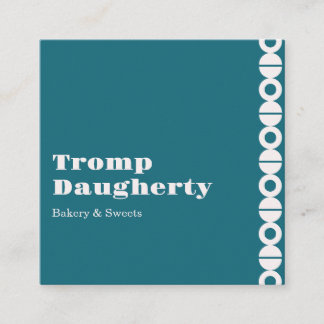 Teal Geometric Loyalty Punch Card