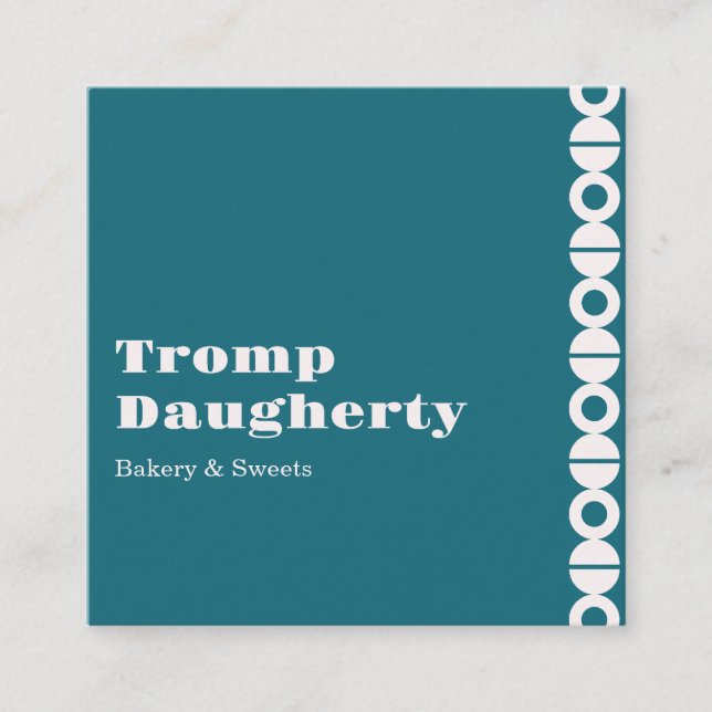 Teal Geometric Loyalty Punch Card (Front)