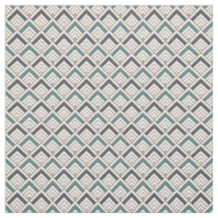 Teal Geometric Pattern Fabric