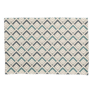 Teal Geometric Pattern Pillowcase