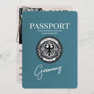 Teal Germany Passport Save The Date