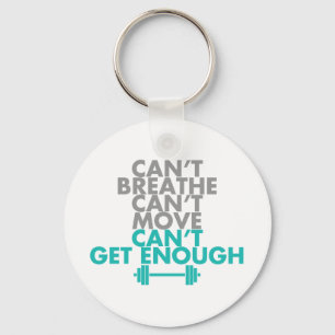 Teal "Get Enough" Key Ring