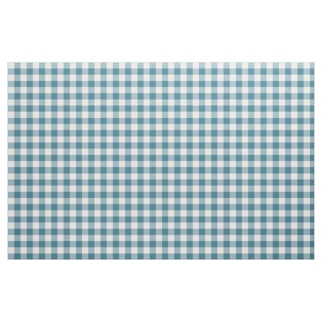 Teal Gingham Pattern Fabric (Fat Quarter)