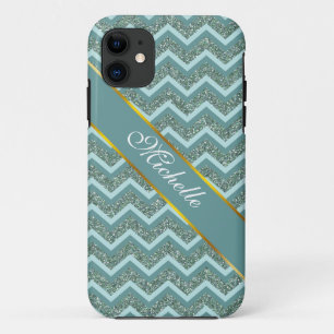 Teal Glitter iPhone 11 Case