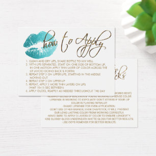 Teal Glitter Lips 2 - How to Apply - White