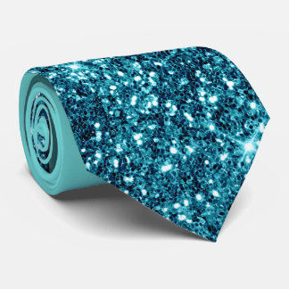 Teal Glitter Necktie
