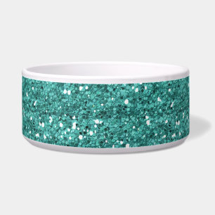 Teal Gold Glitter Sparkle Chic Pet Dog