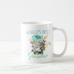 Teal  & Gold Personalised Coffee Mug