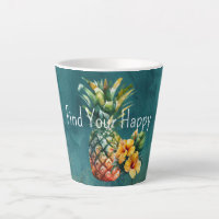 Teal Gold Pineapple Hibiscus Tropical Flowers 