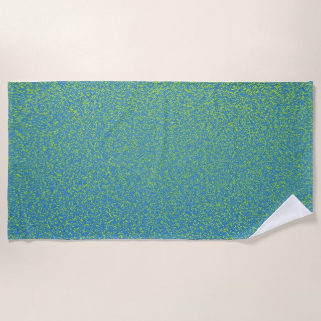 Teal & Gold Speckled Design Beach Towel (Front)