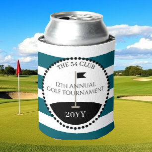 Teal Golf  Club Logo Name Can Cooler