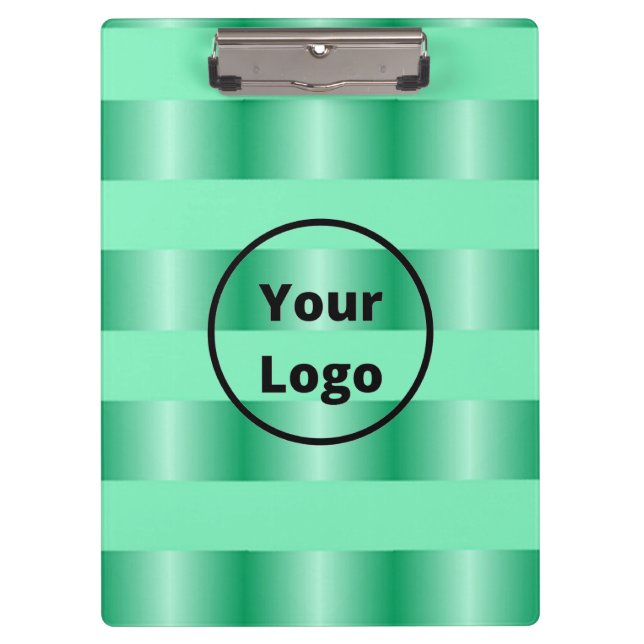 Teal gradient business pattern clipboard (Front)
