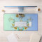 Teal Graphic Art, Mechanical Serenity