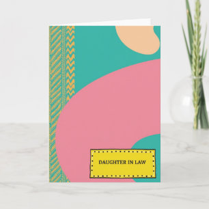 Teal Graphic Mothers Day Card