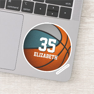teal gray team colors girls boys basketball