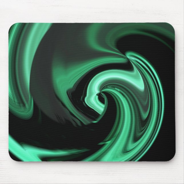 Teal Green Abstract Heart Mousepad (Front)