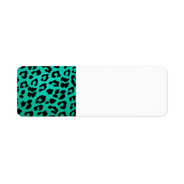 Teal Green and Black Leopard Print (Front)