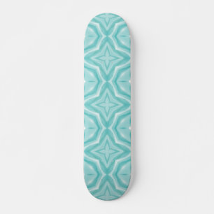 Teal green blue geometric design  skateboard