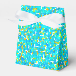 Teal Green Blue Yellow Abstract Pattern Favour Box