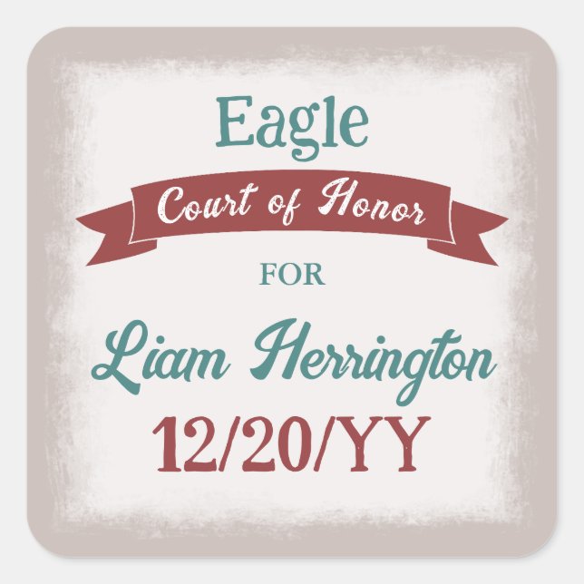 Teal Green, Burgundy Celebration Sticker (Front)