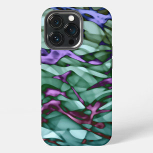 Teal Green Burgundy Red Purple Abstract Art iPhone 13 Pro Case