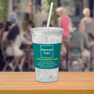 Teal Green Business Brand Acrylic Tumbler