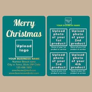 Teal Green Business Brand on Christmas