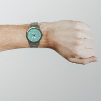 Teal Green Business Brand on Men's Watch