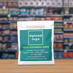 Teal Green Business Brand on Paper Bag