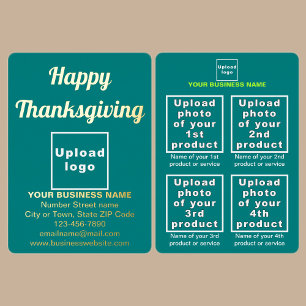 Teal Green Business Brand on Thanksgiving
