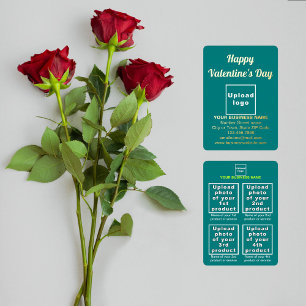 Teal Green Business Brand on Valentine
