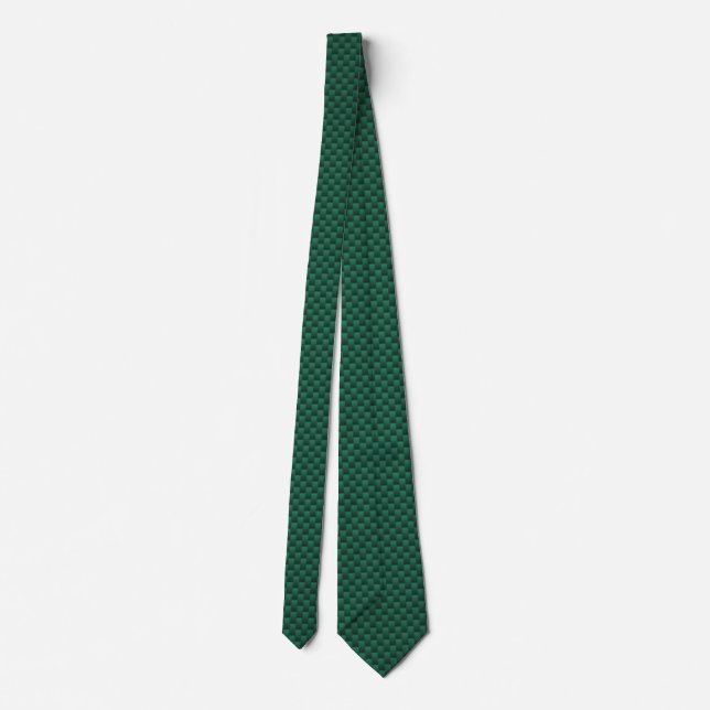 Teal Green Carbon Fibre Print Tie (Back)
