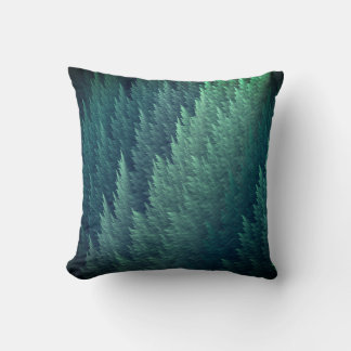 Teal Green Feather Pattern Cushion