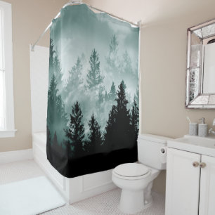 Teal Green Forest Dream #1 #wall #art  Shower Curtain